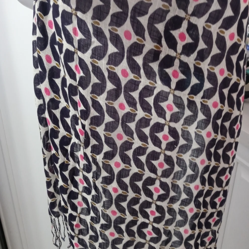 Spartina 449 Handcrafted Fashion Scarf With Fringe 71x23 - Picture 5 of 9